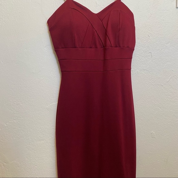 👗NWT! Beautiful Joe & Elle knee length, dark red cocktail dress. - Picture 2 of 9